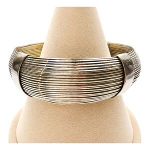Vintage 925 Sterling Silver Multi Strand Wire Cuff Bracelet 32.2g